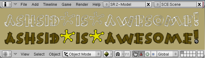 Before and after comparison of bitmap text images