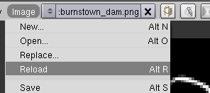 Reload the image in Blender