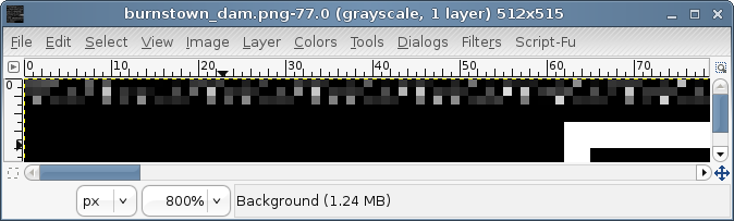 The text mapping information at the top of the image